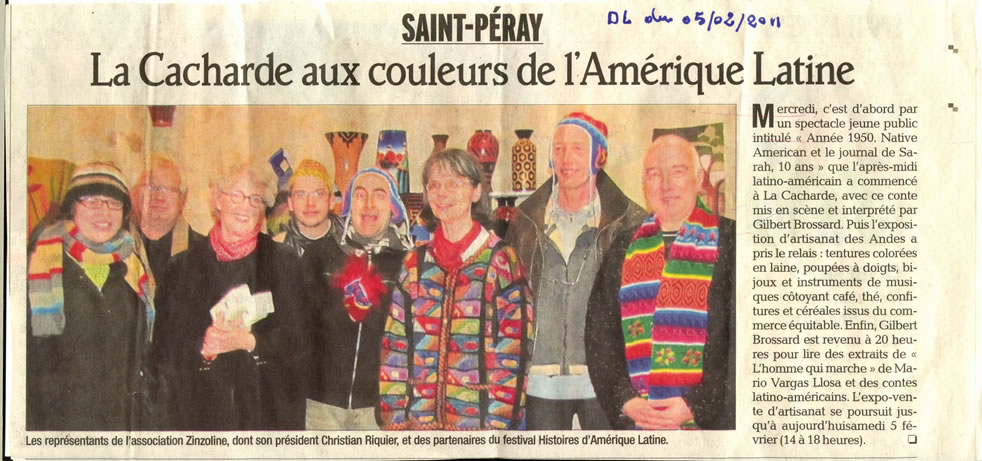 10 eme édition semaine "Histoires d'Amérique latine" de Saint-Péray en ardèche avec l'association Ayllu et Partage sans Frontières - la presse - article 08